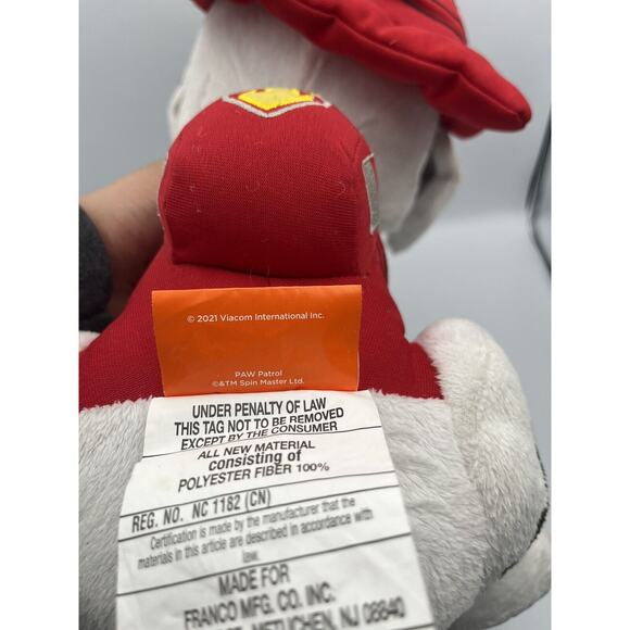 Paw Patrol Marshall Large Plush Sitting Fire Hat Nickelodeon Stuffed Animal 15" - Picture 5 of 6